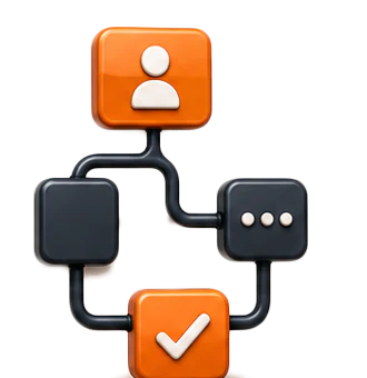We Design the Flow process icon
